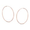 34mm Continuous Hoop Earrings in 14K Tube Hollow Rose Gold