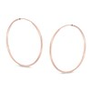 34mm Continuous Hoop Earrings in 14K Tube Hollow Rose Gold