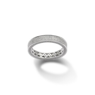 Sterling Silver CZ Eternity Band