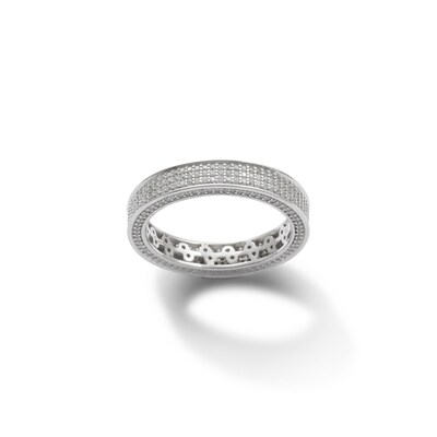 Sterling Silver CZ Eternity Band