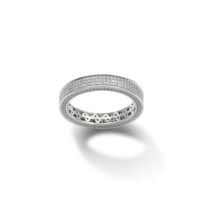 Sterling Silver CZ Eternity Band