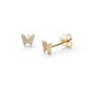 Thumbnail Image 0 of 1/20 CT. T.W. Diamond Butterfly Stud Earrings in 10K Gold