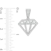 Thumbnail Image 2 of Cubic Zirconia Cut-Out Diamond-Shaped Necklace Charm in Solid Sterling Silver