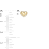 1/15 CT. T.W. Diamond Heart Frame Stud Earrings in 10K Gold