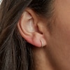 Thumbnail Image 2 of 1/20 CT. T.W. Diamond Huggie Hoop Earrings in 10K Gold