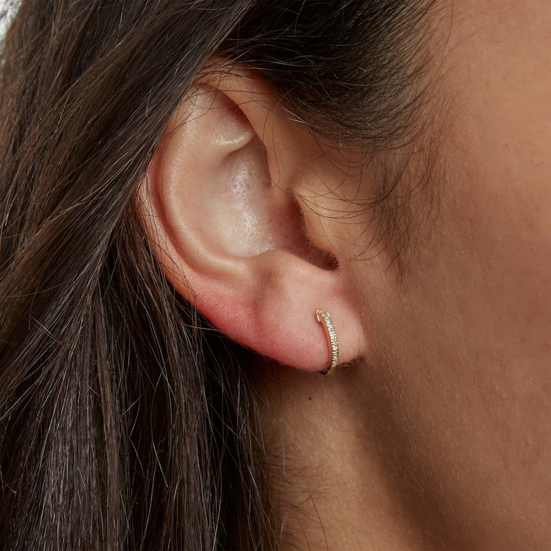 Clear Inclusion Hoop Earrings