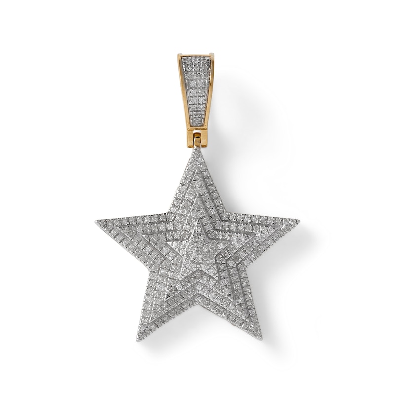 3Ct Round Cut Diamond Star Lab Created Pendant 14K White Gold Finish Free  Chain