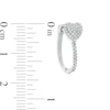 Thumbnail Image 1 of 1/5 CT. T.W. Composite Diamond Heart Huggie Hoop Earrings in Sterling Silver