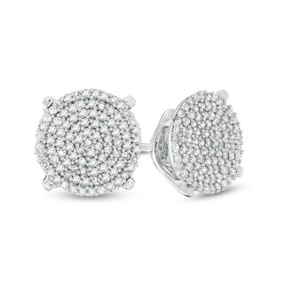 1/2 CT. T.W. Composite Diamond Stud Earrings in Sterling Silver - Extra Long Post