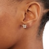 Thumbnail Image 2 of Cubic Zirconia Butterfly Stud Earrings in 10K Gold