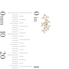Thumbnail Image 6 of Square Cubic Zirconia Scatter Stud Earrings in 10K Gold
