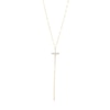 1/15 CT. T.W. Diamond Cross "Y" Necklace in 10K Gold