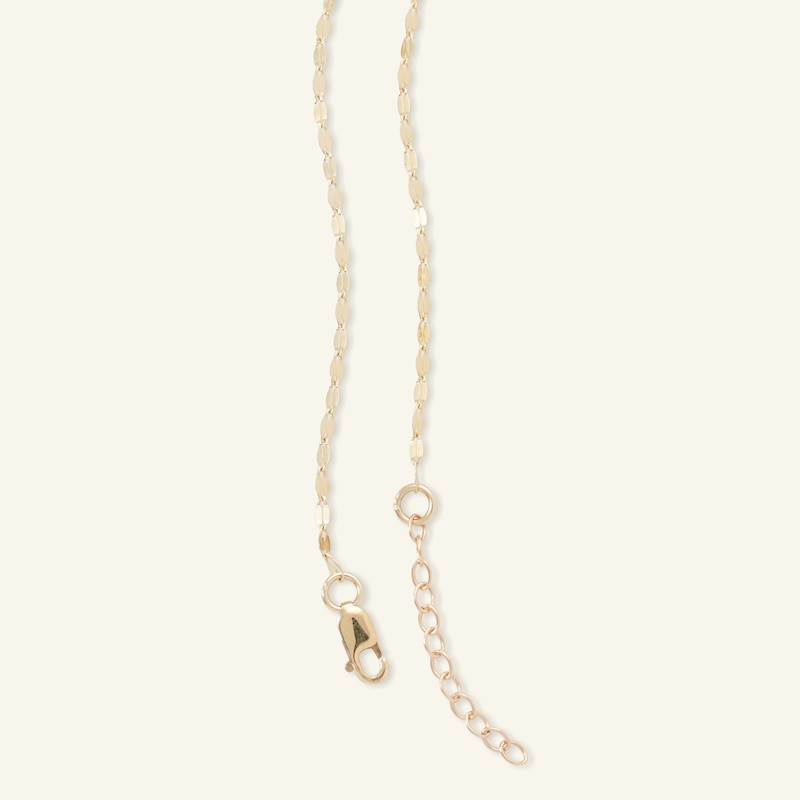 Main Image 2 of 10K Solid Gold 1/15 CT. T.W. Diamond Cross "Y" Necklace - 17" + 1"