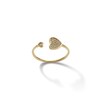 Thumbnail Image 0 of Cubic Zirconia Double Heart Open Shank Wrap Ring in 10K Gold