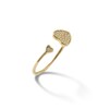 Thumbnail Image 2 of Cubic Zirconia Double Heart Open Shank Wrap Ring in 10K Gold