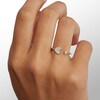 Thumbnail Image 2 of Cubic Zirconia Double Heart Open Shank Wrap Ring in 10K Gold