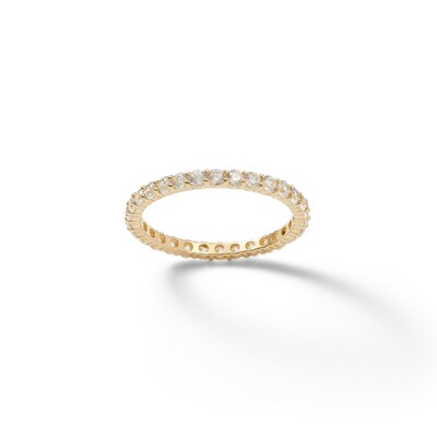 Cubic Zirconia Eternity Band in 10K Gold