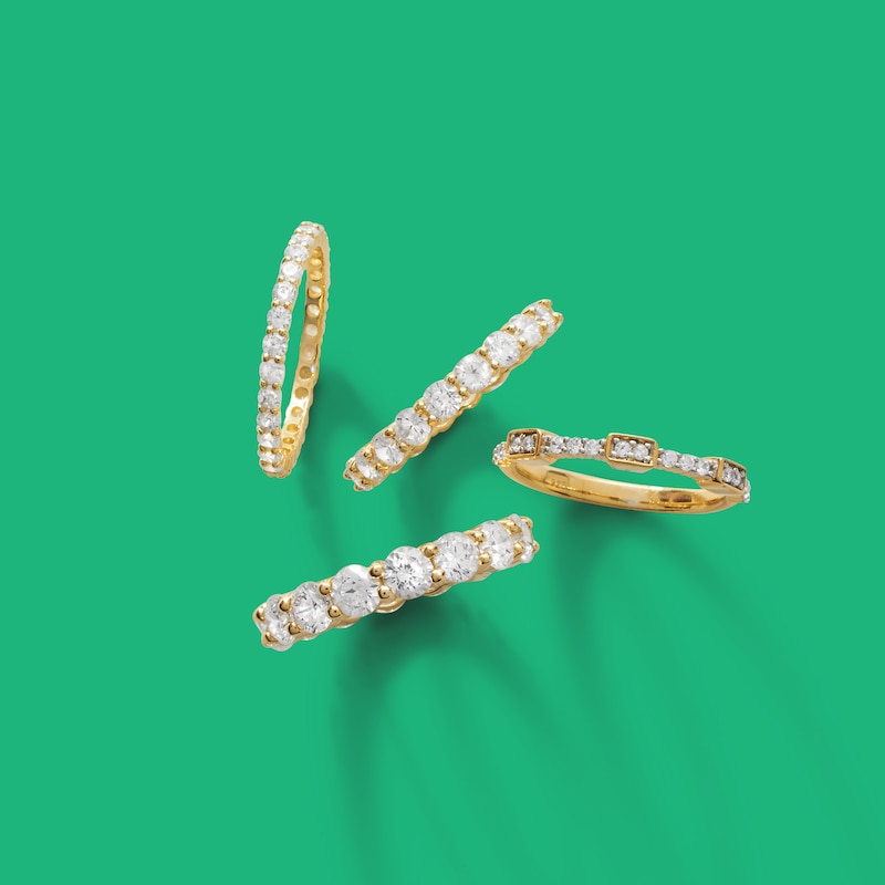Cubic Zirconia Eternity Band in 10K Gold
