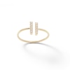 Thumbnail Image 0 of Cubic Zirconia Double Linear Bar Midi/Toe Ring in 10K Gold Tube