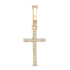 Thumbnail Image 1 of 1/20 CT. T.W. Diamond Cross Necklace Charm in 10K Gold