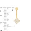 Thumbnail Image 2 of 014 Gauge Cubic Zirconia Tilted Square Belly Button Ring in 10K Gold
