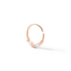 Thumbnail Image 1 of Rose Ion Plated CZ Marquise Two-Stone Hoop - 18G 3/8"