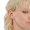 Thumbnail Image 3 of Rose Ion Plated CZ Marquise Two-Stone Hoop - 18G 3/8"