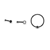 Thumbnail Image 0 of Black Ion Plated Crystal Three Piece Nose Stud and Captive Bead Ring Set - 20G