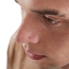 Thumbnail Image 4 of Black Ion Plated Crystal Three Piece Nose Stud and Captive Bead Ring Set - 20G