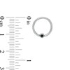 Thumbnail Image 3 of 016 Gauge Black Cubic Zirconia Three Piece Ring and Barbell Set in Stainless Steel and Black IP