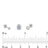 018 Gauge Iridescent Cubic Zirconia Cartilage Barbell Set in Stainless Steel