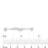 014 Gauge Cubic Zirconia Wave Industrial Cartilage Barbell in Stainless Steel