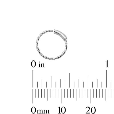 Semi-Solid Sterling Silver Textured Three Piece Nose Ring Set - 22G 3/8"