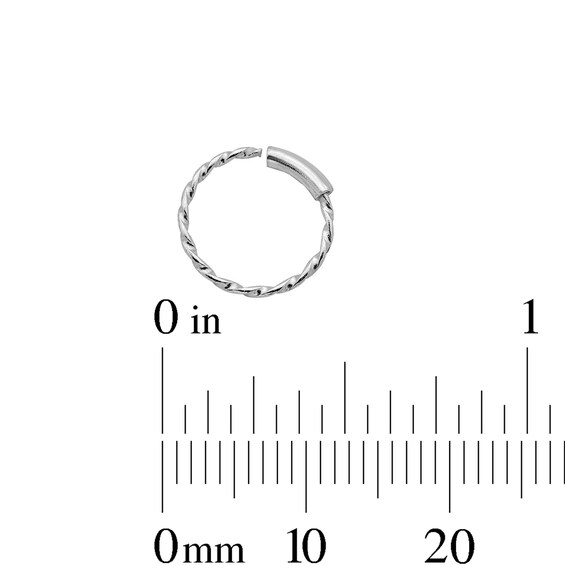 Semi-Solid Sterling Silver Textured Three Piece Nose Ring Set - 22G 3/8"