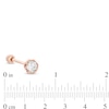 Thumbnail Image 2 of 014 Gauge 7mm Cubic Zirconia Solitaire Flower Barbell in Stainless Steel with Rose IP - 5/8"