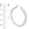 Thumbnail Image 2 of 40mm Diamond-Cut Tube Hoop Earrings in 14K White Gold