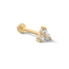 Thumbnail Image 1 of 14K Tube Gold CZ Cluster Stud - 18G 5/16"