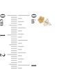 018 Gauge Cubic Zirconia Cluster Cartilage Barbell in 14K Gold Tube