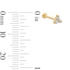 Thumbnail Image 2 of 14K Tube Gold CZ Cluster Stud - 18G 5/16"