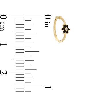 020 Gauge Cubic Zirconia Flower Nose Ring in 14K Gold
