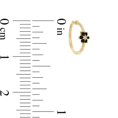 020 Gauge Cubic Zirconia Flower Nose Ring in 14K Gold