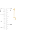 016 Gauge Cubic Zirconia Crescent Moon Belly Button Ring in 10K Gold