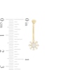 Thumbnail Image 2 of 016 Gauge Simulated Opal and Cubic Zirconia Starburst Belly Button Ring in 10K Gold