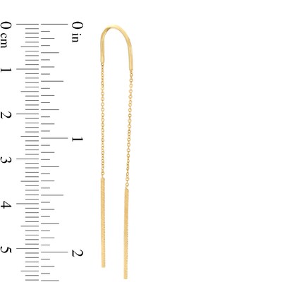 Bar Threader Earrings in 10K Gold