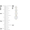 Thumbnail Image 1 of Cubic Zirconia Graduated Stud Earrings in 10K Gold