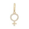 Thumbnail Image 1 of 1/20 CT. T.W. Diamond Female Symbol Necklace Charm in 10K Gold