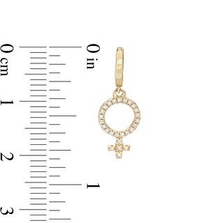 1/20 CT. T.W. Diamond Female Symbol Necklace Charm in 10K Gold