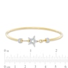 Cubic Zirconia Star Bangle in 10K Gold Bonded Sterling Silver