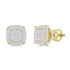 Thumbnail Image 0 of 1/2 CT. T.W. Composite Diamond Cushion Frame Stud Earrings in 10K Gold