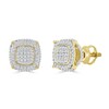 Thumbnail Image 0 of 1/2 CT. T.W. Composite Diamond Cushion Frame Stud Earrings in 10K Gold